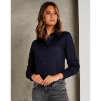 Camisa oxford workwear manga larga mujer entallada - Ref. F76111