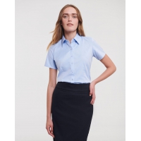 Camisa en espiguilla manga corta mujer - Ref. F76300