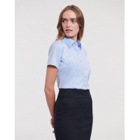 Camisa en espiguilla manga corta mujer - Ref. F76300