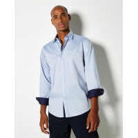 Camisa manga larga oxford en contraste - Ref. F79011