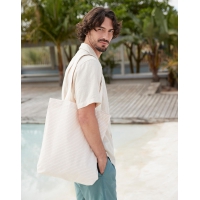 Bolsa tote a rayas de algodn orgnico - Ref. F93228
