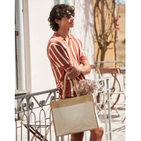 Bolsa yute almidonado bolsillo de algodn natural - Ref. F94128