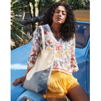 Tote de Algodn Orgnico Wave Print Maxi 200GR - Ref. F94728