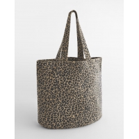 Bolso shopper lona estampado leopardo - Ref. F95628