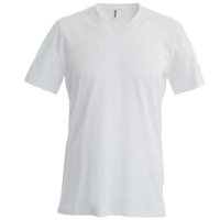 Camiseta Hombre manga corta  Cuello Pico White - Ref. CK357W