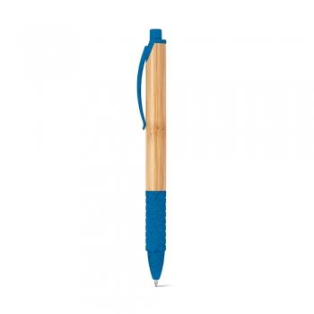 Bolígrafo de bambú con antideslizante clip kuma escritura azul - Ref. P81013 Bolígrafo de bambú con antideslizante clip kuma escritura azul - Ref. P81013