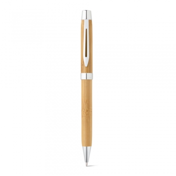 Bol�grafo de bamb� con clip y mecanismo de giro bahia ii escritura azul - Ref. P91789