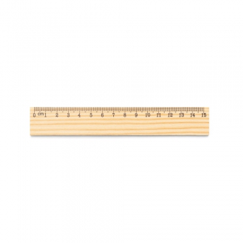 Regla de madera de pino con escala de 15 cm wesley 15 - Ref. P93659