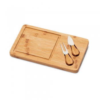 Tabla de quesos de bambú woods acero inoxidable - Ref. P93830 Tabla de quesos de bambú woods acero inoxidable - Ref. P93830