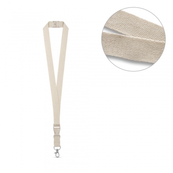 Lanyard de algodn 100% con mosquetn de metal ballina - Ref. P94410