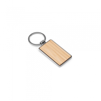 Llavero rectangular de hierro de zinc y bamb� gaston rectangular our nature - Ref. P95118