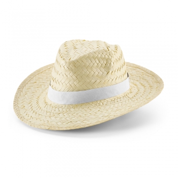 Sombrero de paja natural con cinta de polister edward poli - Ref. P99084