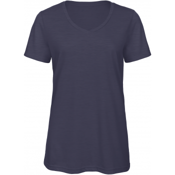 Camiseta triblend cuello de pico mujer - Ref. XCGTW058
