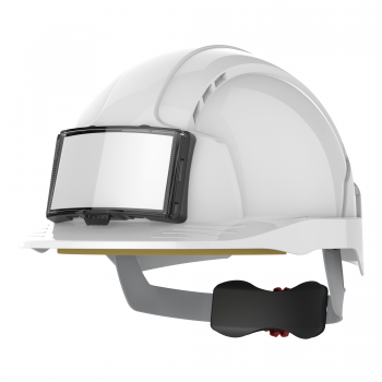Casco de seguridad evolite® con portacredenciales, ventilado, ajuste con rueda - Ref. XJSAJB173 Casco de seguridad evolite® con portacredenciales, ventilado, ajuste con rueda - Ref. XJSAJB173