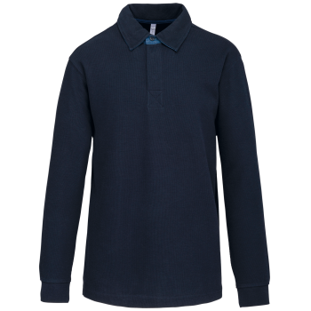 French rib - polo de canalé manga larga hombre - Ref. XK221 French rib - polo de canalé manga larga hombre - Ref. XK221