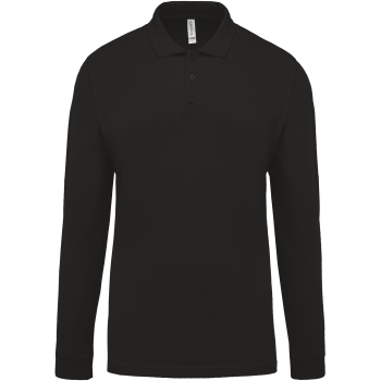 Polo piqu de manga larga de hombre - Ref. XK256