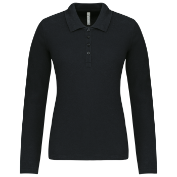 Polo piqué de manga larga de mujer - Ref. XK257 Polo piqué de manga larga de mujer - Ref. XK257