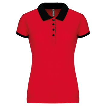 Polo piqué bicolor mujer - Ref. XK259 Polo piqué bicolor mujer - Ref. XK259