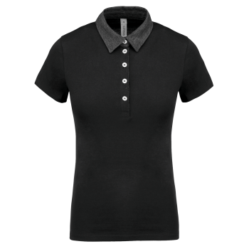 Polo jersey bicolor mujer - Ref. XK261 Polo jersey bicolor mujer - Ref. XK261