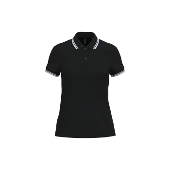 Polo de manga corta para mujer con ribetes contrastados - Ref. XK273 Polo de manga corta para mujer con ribetes contrastados - Ref. XK273