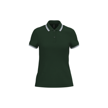 Polo de manga corta para mujer con ribetes contrastados - Ref. XK273