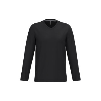 Camiseta de manga larga y cuello de pico de hombre - Ref. XK358
