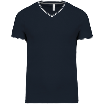 Camiseta de punto piqué con cuello de pico de hombre - Ref. XK374 Camiseta de punto piqué con cuello de pico de hombre - Ref. XK374