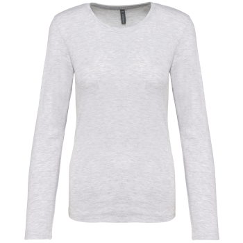 Camiseta de manga larga y cuello redondo de mujer - Ref. XK383 Camiseta de manga larga y cuello redondo de mujer - Ref. XK383