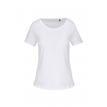 Camiseta orgánica con cuello sin costuras y manga corta mujer - Ref. XK399 Camiseta orgánica con cuello sin costuras y manga corta mujer - Ref. XK399