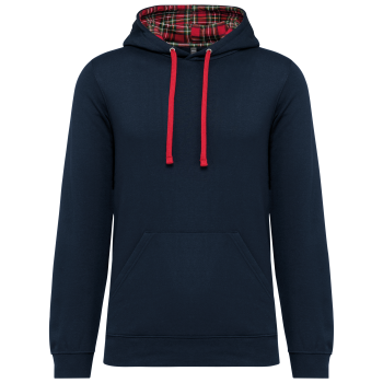 Sudadera con capucha de forro contrastado  - unisex - Ref. XK4013