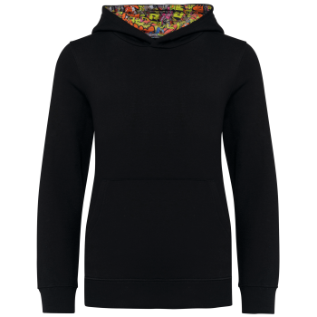 Sudadera con capucha de forro contrastado infantil - Ref. XK4014 Sudadera con capucha de forro contrastado infantil - Ref. XK4014