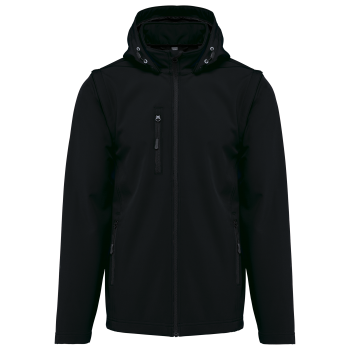 Chaquetas softshell 3 capas con capucha y mangas extraíbles unisex - Ref. XK422 Chaquetas softshell 3 capas con capucha y mangas extraíbles unisex - Ref. XK422