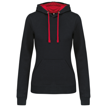 Sudadera capucha contrastada mujer - Ref. XK465 Sudadera capucha contrastada mujer - Ref. XK465