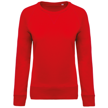 Sudadera algodón orgánico con cuello redondo y mangas raglan - Ref. XK481 Sudadera algodón orgánico con cuello redondo y mangas raglan - Ref. XK481