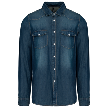 Camisa denim manga larga hombre - Ref. XK519 Camisa denim manga larga hombre - Ref. XK519