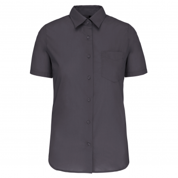 Camisa popelina de polialgodón manga corta de fácil cuidado mujer - Ref. XK548 Camisa popelina de polialgodón manga corta de fácil cuidado mujer - Ref. XK548