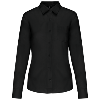 Camisa popelina de polialgodón manga larga mujer - Ref. XK549 Camisa popelina de polialgodón manga larga mujer - Ref. XK549