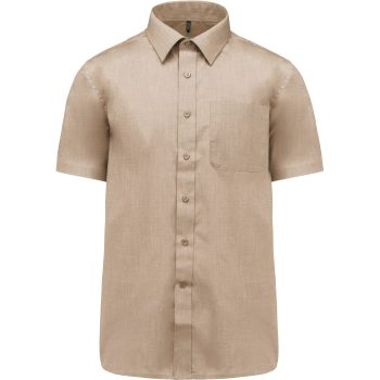 Camisa popelina de polialgodón manga corta de fácil cuidado hombre - Ref. XK551 Camisa popelina de polialgodón manga corta de fácil cuidado hombre - Ref. XK551