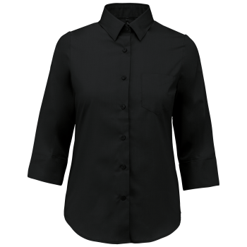 Camisa popelina de polialgodón manga 3/4 de fácil cuidado mujer - Ref. XK558 Camisa popelina de polialgodón manga 3/4 de fácil cuidado mujer - Ref. XK558