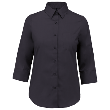 Camisa popelina de polialgodón manga 3/4 de fácil cuidado mujer - Ref. XK558 Camisa popelina de polialgodón manga 3/4 de fácil cuidado mujer - Ref. XK558