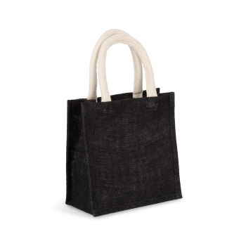 Bolsa estilo tote de tela de yute, modelo pequeño - Ref. XKI0272 Bolsa estilo tote de tela de yute, modelo pequeño - Ref. XKI0272