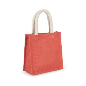 Bolsa estilo tote de tela de yute, modelo pequeño - Ref. XKI0272 Bolsa estilo tote de tela de yute, modelo pequeño - Ref. XKI0272