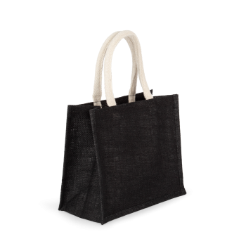 Bolsa estilo tote de tela de yute, modelo mediano - Ref. XKI0273 Bolsa estilo tote de tela de yute, modelo mediano - Ref. XKI0273