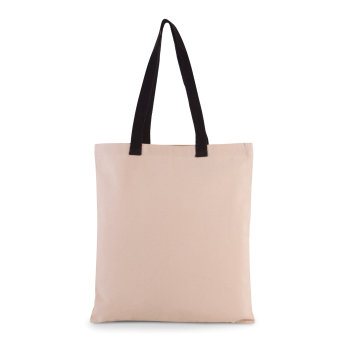 Bolsa shopper tejido canvas plana con asas contrastadas - Ref. XKI0277 Bolsa shopper tejido canvas plana con asas contrastadas - Ref. XKI0277