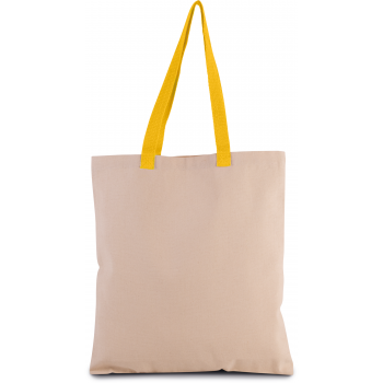 Bolsa shopper tejido canvas plana con asas contrastadas - Ref. XKI0277 Bolsa shopper tejido canvas plana con asas contrastadas - Ref. XKI0277