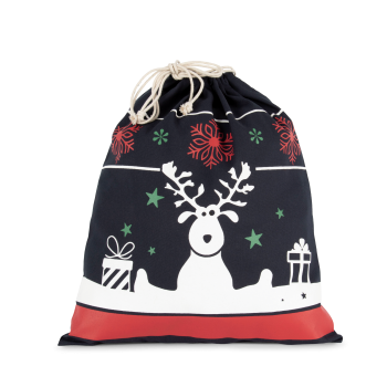 Bolsa con cordón y motivos navideños - Ref. XKI0735 Bolsa con cordón y motivos navideños - Ref. XKI0735