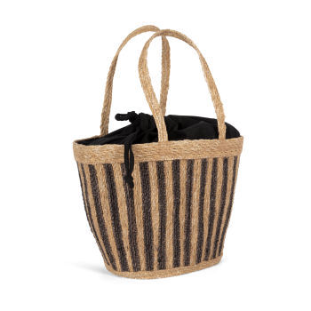 Cesta/bolso de junco a rayas - Ref. XKINS135 Cesta/bolso de junco a rayas - Ref. XKINS135