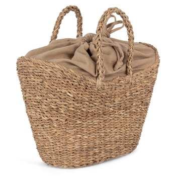 Cesta/bolso de junco en forma de media luna - Ref. XKINS137 Cesta/bolso de junco en forma de media luna - Ref. XKINS137