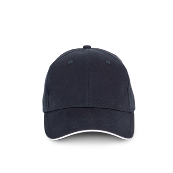 Gorra algodón orgánico con sándwich contrastado - 6 paneles - Ref. XKP198 Gorra algodón orgánico con sándwich contrastado - 6 paneles - Ref. XKP198