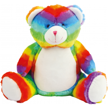 Oso de peluche multicolor con cremallera - Ref. XMM555 Oso de peluche multicolor con cremallera - Ref. XMM555